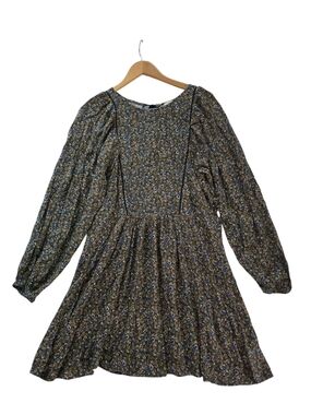 hinge Floral Long-Sleeve Mini Dress